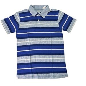 The Children's Place Boys Allover Striped Jersey Polo Shirts Top Size L (10/12)